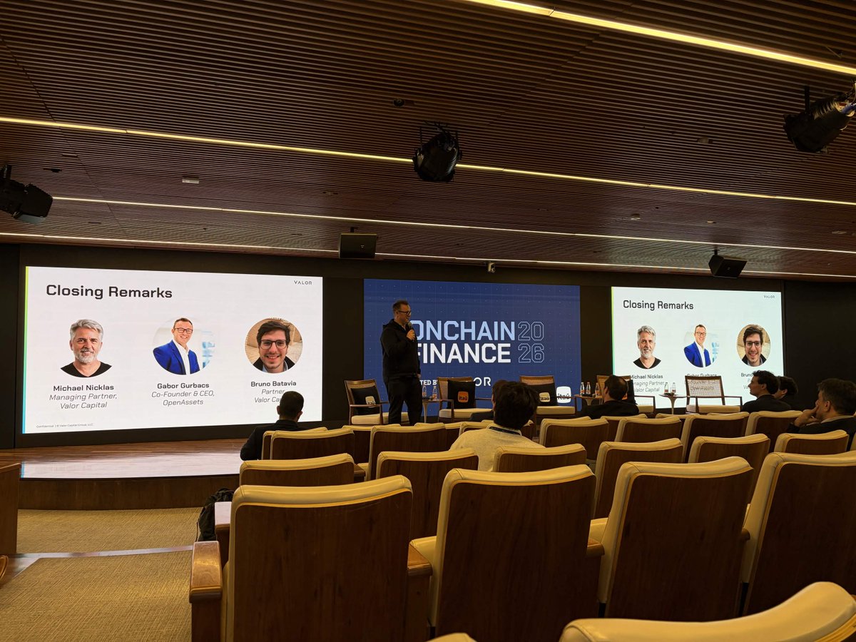 OpenAssetsInc's tweet photo. That's a wrap on Onchain Finance in São Paulo.

@gaborgurbacs closed out the OpenAssets schedule with two panels and the event's final remarks, covering real-world asset tokenization and digital asset management at @itau and @BTGPactual.

Thanks to the @valorcapgroup team for putting it together. Until next time!