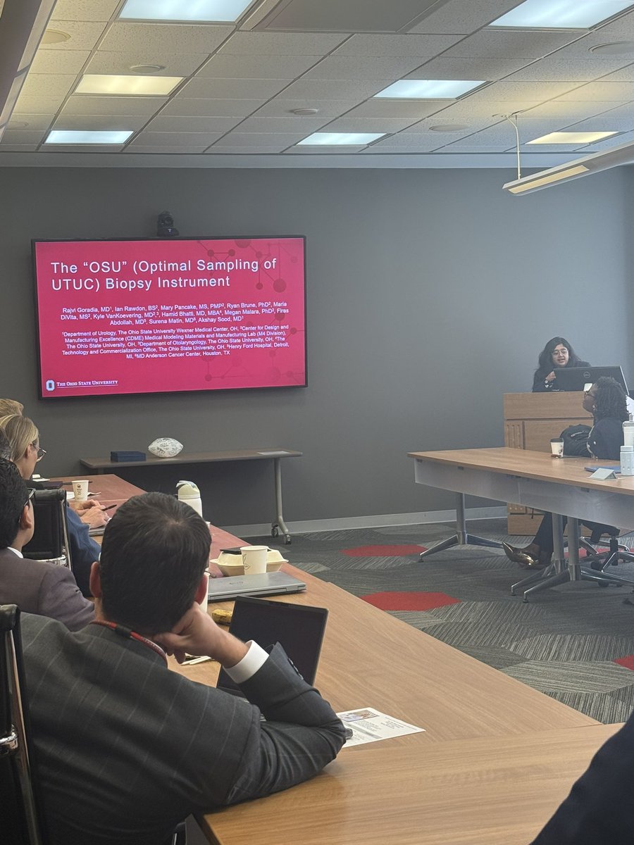 OSU_Urology's tweet photo. This afternoon our residents are driving! Residents and fellows presented some of their ongoing and hot-off-the-press research for our #VisitingProfessor Dr. Robert Uzzo, followed by a #JournalClub in his area of expertise! 
@FoxChaseCancer @Robert_Uzzo @eric_facs @OSUCCC_James https://t.co/EV9TjA4ait
