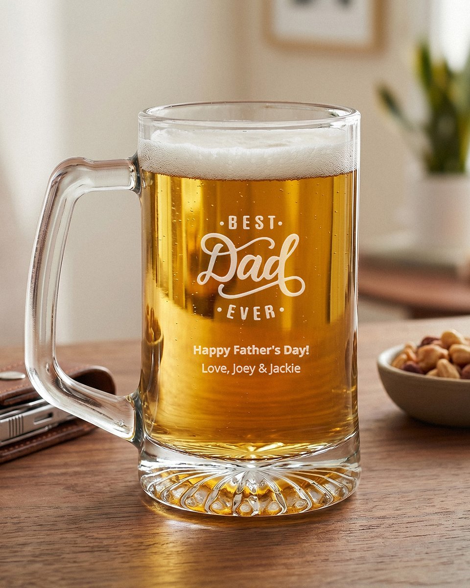 crystalplus's tweet photo. Cheers to Dad! 🍻
Give back all the love he's given you with items like our Pre-Designed Best Dad Ever Beer Mug with Handle, 25oz (SKU 180060FD1), perfect for his favorite drafts. 

Save 10% off Father's Day gifts w/ code LOVEDAD26, ends 6/21.
https://t.co/ldwvWfUH1r

#FathersDay https://t.co/eF2ihRKMM5