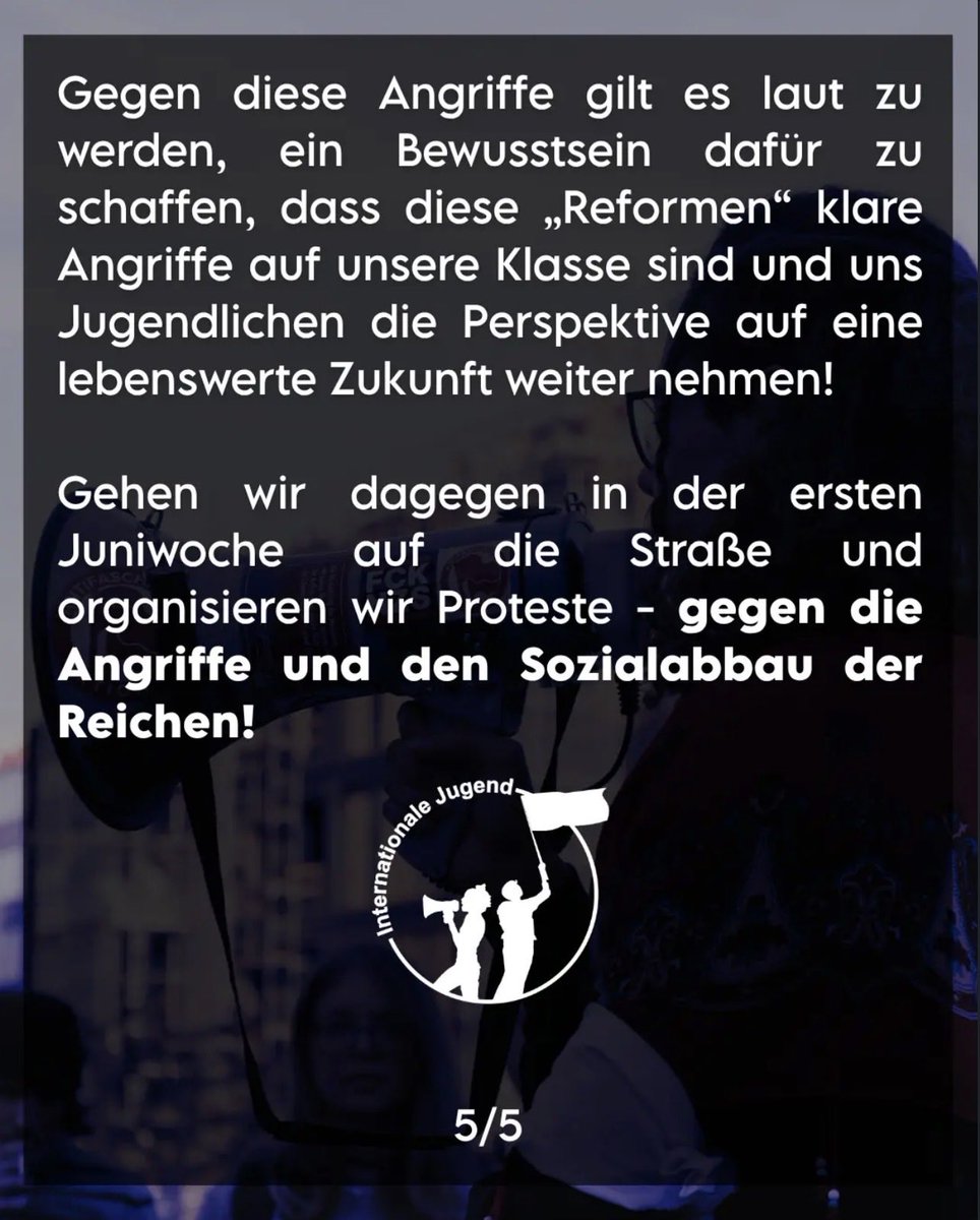 Interjugend's tweet photo. Werdet diese Woche aktiv mit uns ! 
Kampf dem Sozialabbau der Bonzen!🚩
#nichtaufunseremrücken #sozialabbau #sozialreformen https://t.co/d2PV2AnAiR