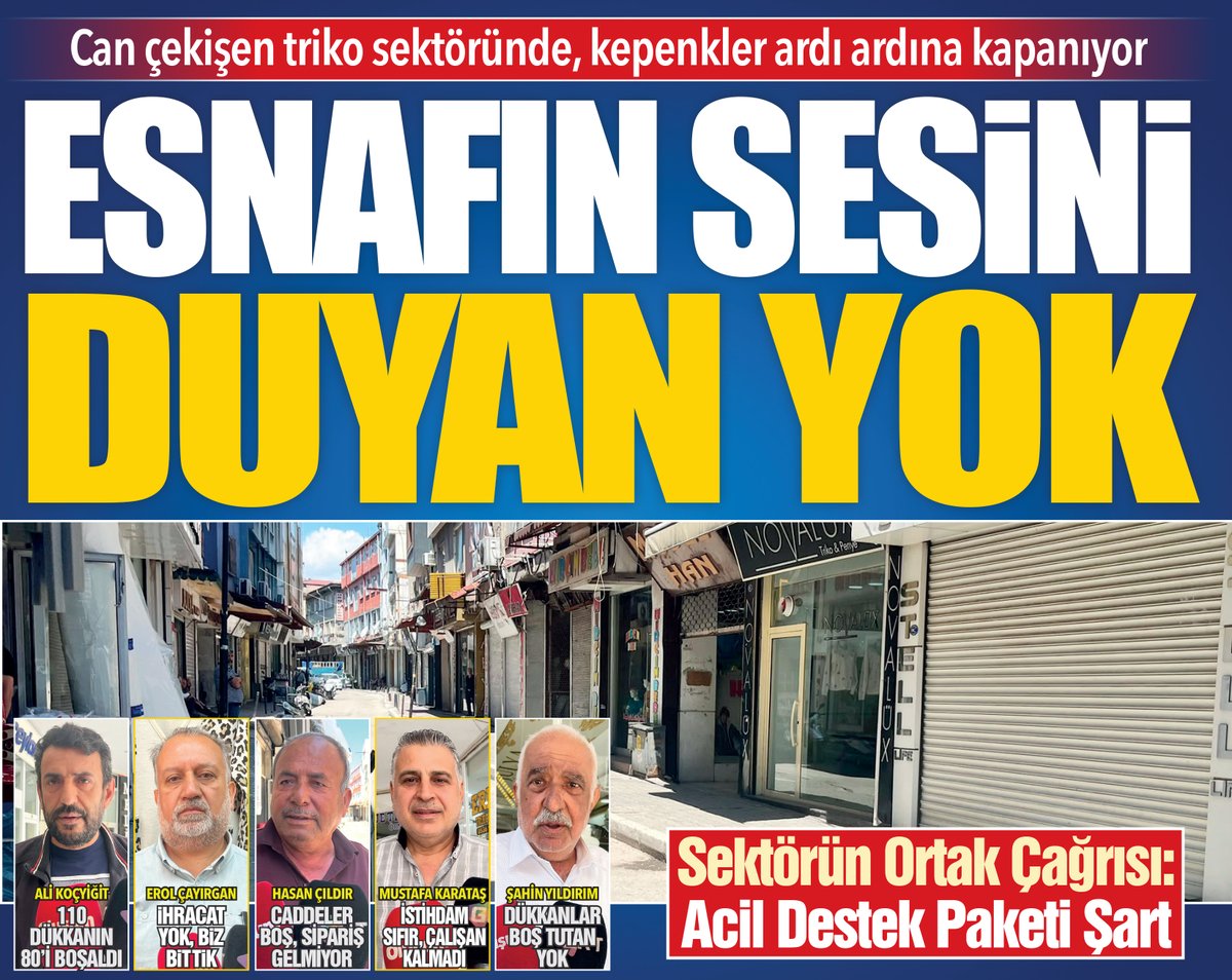 gaziantepolusum's tweet photo. ESNAFIN SESİNİ DUYAN YOK https://t.co/ceXWU6CpVg 
#Triko #esnaf #ekonomi #gündem #haber #Gaziantep https://t.co/Lap43flkt3