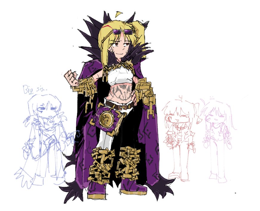 Kitadoodles's tweet photo. Day 89 Big sis nijika and her middle lil sisters https://t.co/dZgCtIjpcf