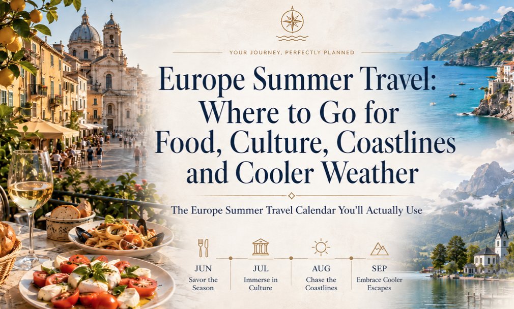 Italy4Real's tweet photo. Europe summer travel is all about being in the right place at the right time. Coastal escapes to historic cities, we’ll help build the perfect trip based on your travel style. Where would you go? 

https://t.co/C91KNBqexS

#EuropeTravel #ItalyTravel #Italy4Real https://t.co/UQDpYcdYOM