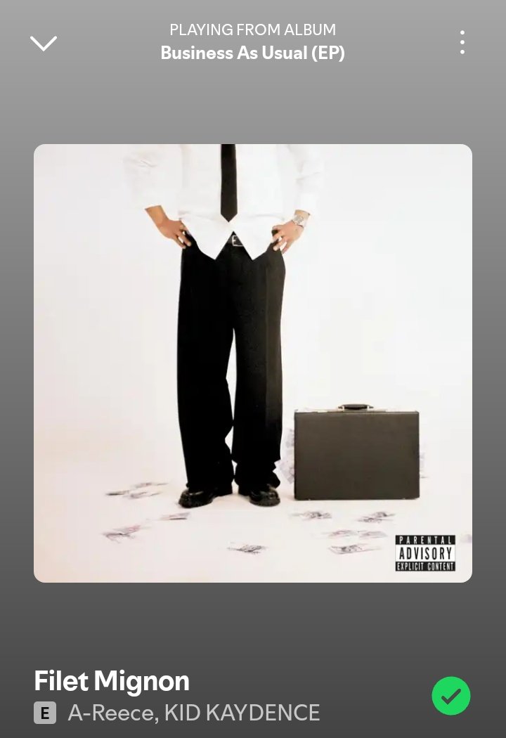 C_ypru_s's tweet photo. “Filet Mignon” by A-Reece ft KID KAYDENCE is approaching 600k streams on Spotify.💚💽 https://t.co/NEB42LayD5