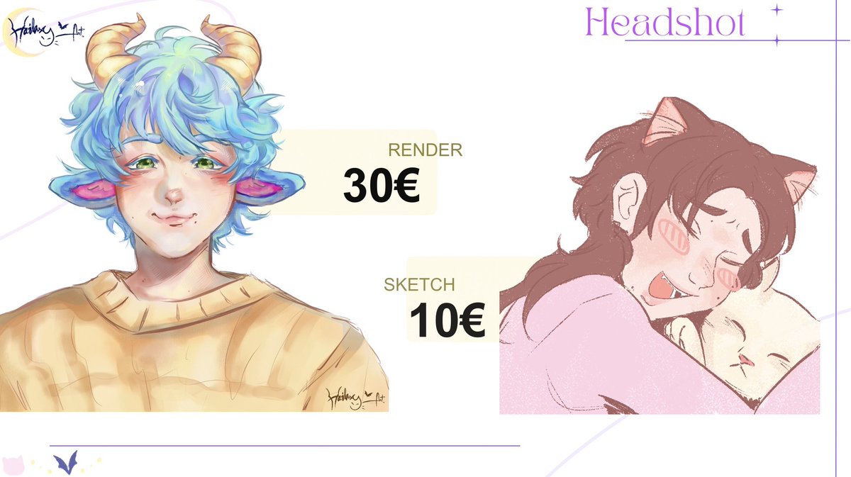 Hailaxy_art's tweet photo. Hi, I'm Aven, and this is my updated #commissionsheet (1/2)
#commissionsopen #illustrator #characterdesign #digitalart https://t.co/C89u5uCQ9b