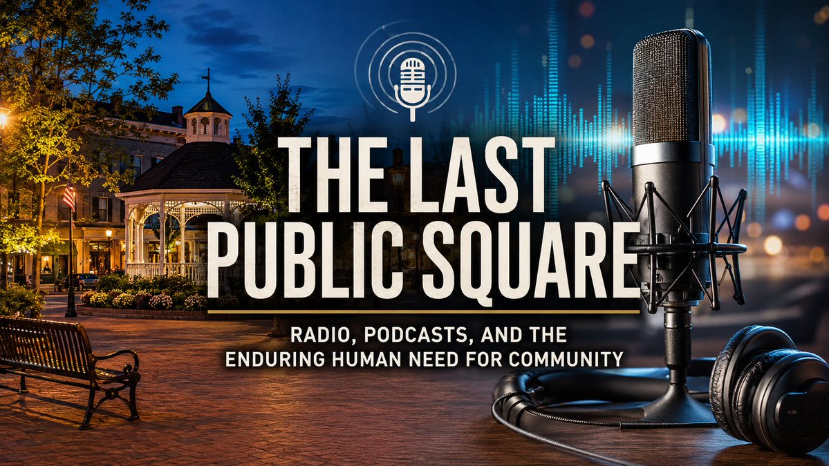 Catholic_Radio's tweet photo. Podcasts shouldn't exist.

If attention spans are really shrinking, why are millions of people listening to 3-hour conversations?

The answer has less to do with media than with loneliness, community, and the human need to belong.

The Last Public Square
https://t.co/CnCcIOQpk2 https://t.co/WIBCpLlFTd