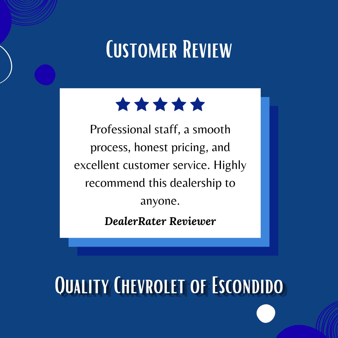 QualityChevy's tweet photo. Thank you for your kind words and recommendation! We’re glad to hear you had a smooth experience with our professional staff and transparent pricing. We truly appreciate your support. https://t.co/bb0YCo5X1o