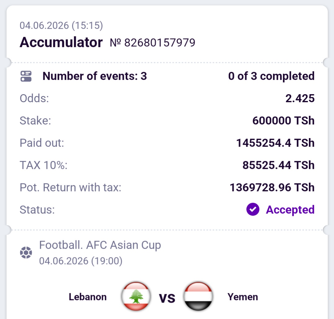 Champione_Tips's tweet photo. FOOTBALL TIPS⚽⚽

TOTAL ODDS:2.4

CODE👉👉5ZU4D

STAKE:600K

HELABET

Jisajili na HELABET.

Link ya TANZANIA🇹🇿: https://t.co/okI3nFDCiK

Link ya NJE YA TANZANIA🌍: https://t.co/9KpDhwDHzX

PROMO CODE: CHAMPION20

📲ANDROID APP LINK: https://t.co/74ktgd9nEw

Maswali yote kuhusu HELABET mfano jinsi ya kuweka code yamejibiwa hapa. 
https://t.co/gEbIHrZ5X4