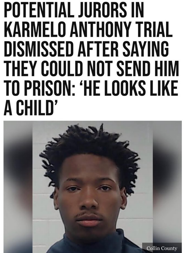BreitbartNews's tweet photo. Prosecutors questioned potential jurors about whether they would use Karmelo Anthony’s age, race, or even likeness to their own children as justification for acquittal.

“I don’t know if I feel right putting a brother in jail,” one candidate stated.

Another said: “I don’t think I can make a decision about somebody so young."