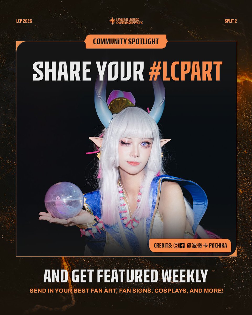 lolpacificen's tweet photo. Send in those #LCPArt pieces as we close out Split 2!

Upload your digital fan art, post your cosplays, and show us your creativity 👀 https://t.co/6tzdM60XAl