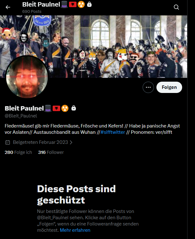 moselmoench's tweet photo. Huch? Was ist denn da gerade im Kölner Raum los? Ich rieche Angst! 😂 Deine Timeline zu sperren wird Dir nicht mehr viel nützen. Wir haben hier ein gaaaanz großes Archiv, Kerlchen. 😉 https://t.co/VdDP3vzqtf