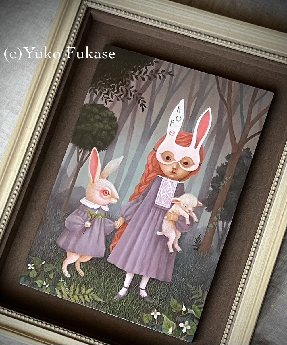fukaseyuko's tweet photo. 『Tiny Creature’s Garden』
ギャラリーうずめ@galleryuzume 
6/6(土)~6/28(日)※月曜、火曜休廊
12:00~19:00

出展作品①
「羊麻草の森~希望の家族」
サムホールサイズ

他4点の計5点出展します
どうぞよろしくお願いします＊

（6/14迄は抽選販売） https://t.co/TkRT9veO9P