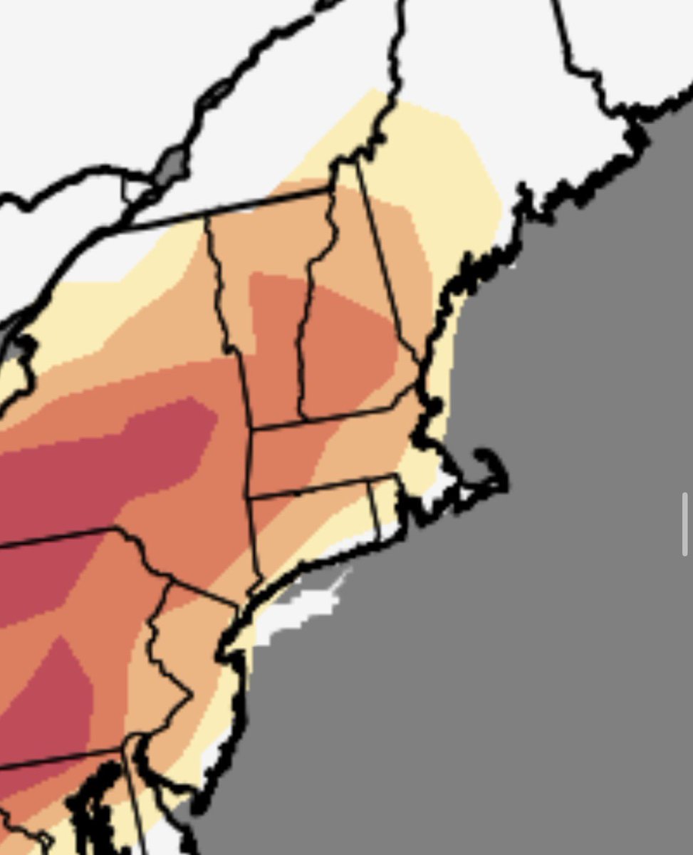 jmelmed23's tweet photo. Have to watch Saturday for a chance of Severe Weather in SNE as energy from the west combines with increasing DP’s to help develop isolated pre frontal thunderstorms some which may contain large hail and damaging winds. Machine Learning guidance shows the threat along with SPC. https://t.co/9VVL7MBZ4E
