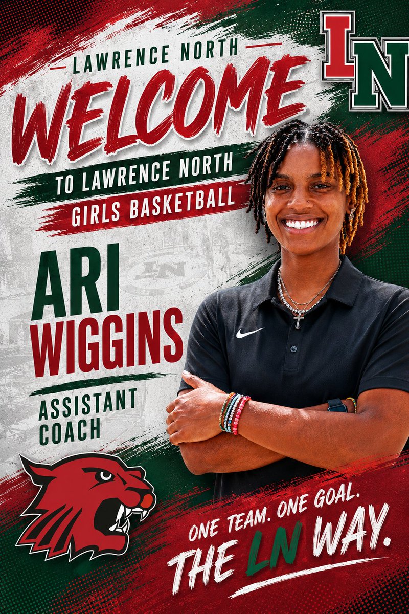 LNGB_Coach's tweet photo. 🏀🔥 WELCOME TO THE WILDCAT FAMILY! 🔥🏀

Lawrence North Girls Basketball is excited to welcome Ari Wiggins as a new Assistant Coach!

Go Cats❗️🔴🟢 https://t.co/SZY76O8pzC