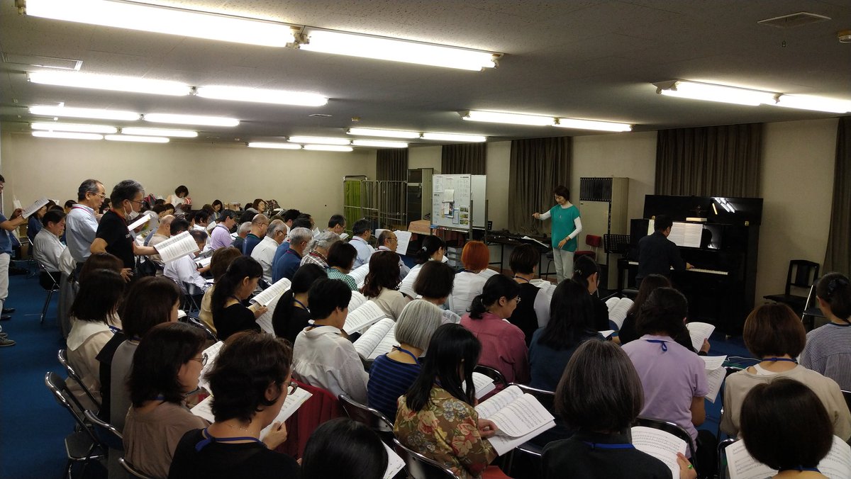 greenecho_jp's tweet photo. 今日の練習風景。
ダン・フォレスト「天地創造」、大中恩「草原の別れ」、信長貴富「春」、なかにしあかね「音楽の木」
いよいよ来週は合唱祭本番です！ https://t.co/44bb3VyLf8