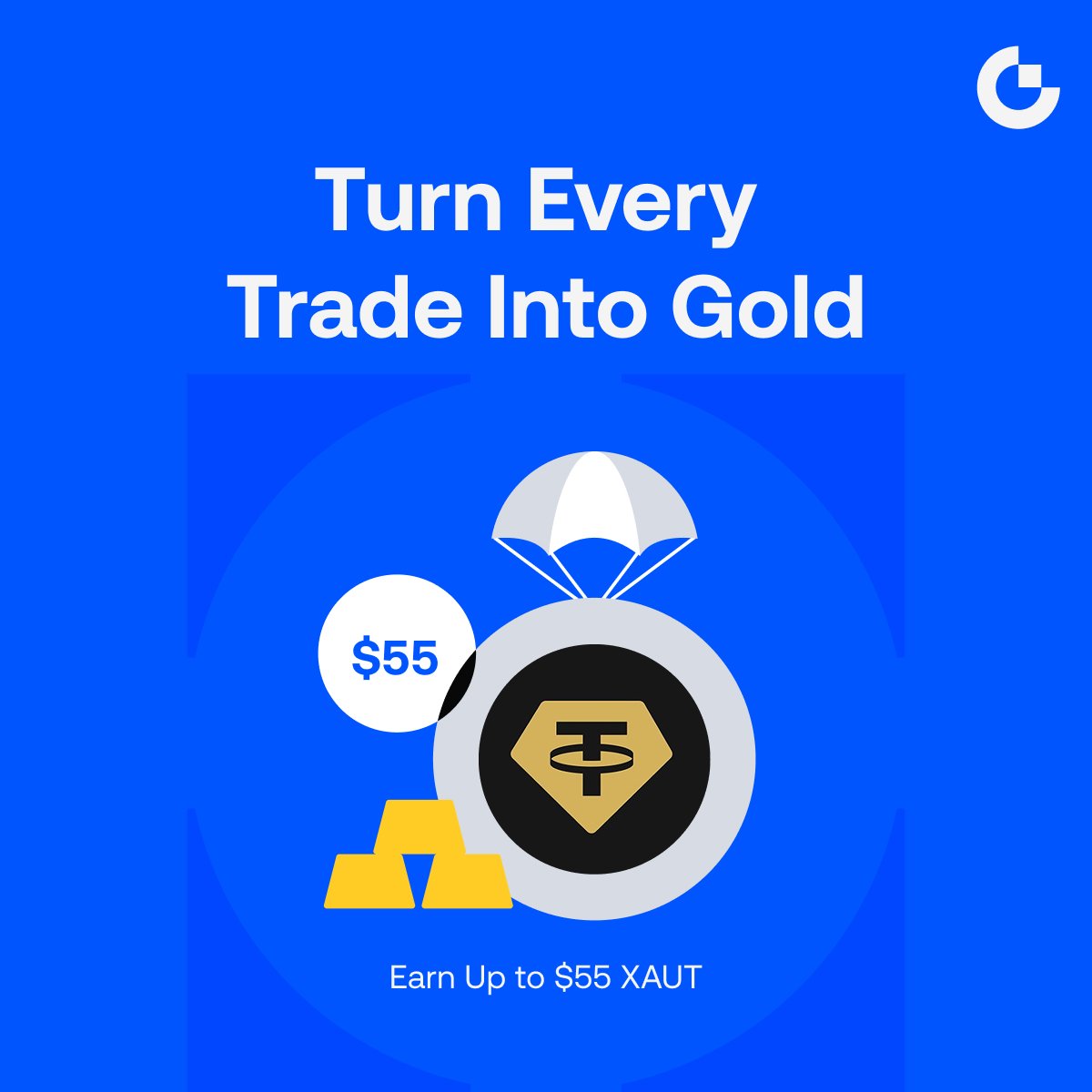 Gatedesi's tweet photo. Turn every trade into gold. Earn up to $55 in XAUT. 🥇

Trade futures and stack gold-backed rewards with every milestone.

✅ Complete your first-ever futures trade and claim $5 XAUT instantly. 
✅ Every 10,000 USDT in cumulative futures volume earns you an extra $10 XAUT — up to $50 XAUT per user.

Limited pool. First come, first served.

Join now 👉 https://t.co/GTxZwiNYjy 

Download the App 👉 https://t.co/czhhByxkHd