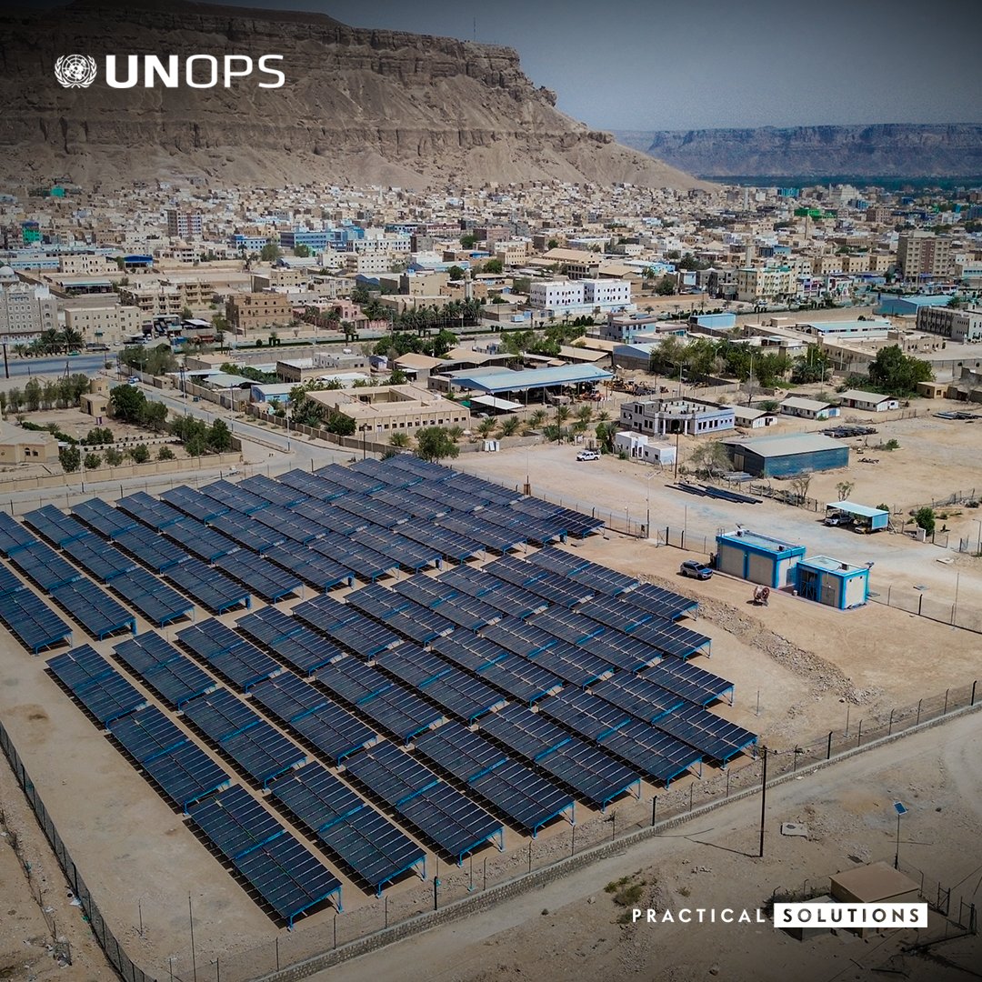 UNOPS's tweet photo. Ahead of #WorldEnvironmentDay, discover 4 ways renewable energy is empowering communities across the Middle East.

From Iraq to Yemen, @UNOPSMiddleEast and partners are delivering clean energy solutions to restore safety, expand services and opportunities, and power everyday life 🌍⚡️

Here's how: https://t.co/6Rc30v8Uvr

#NowForClimate