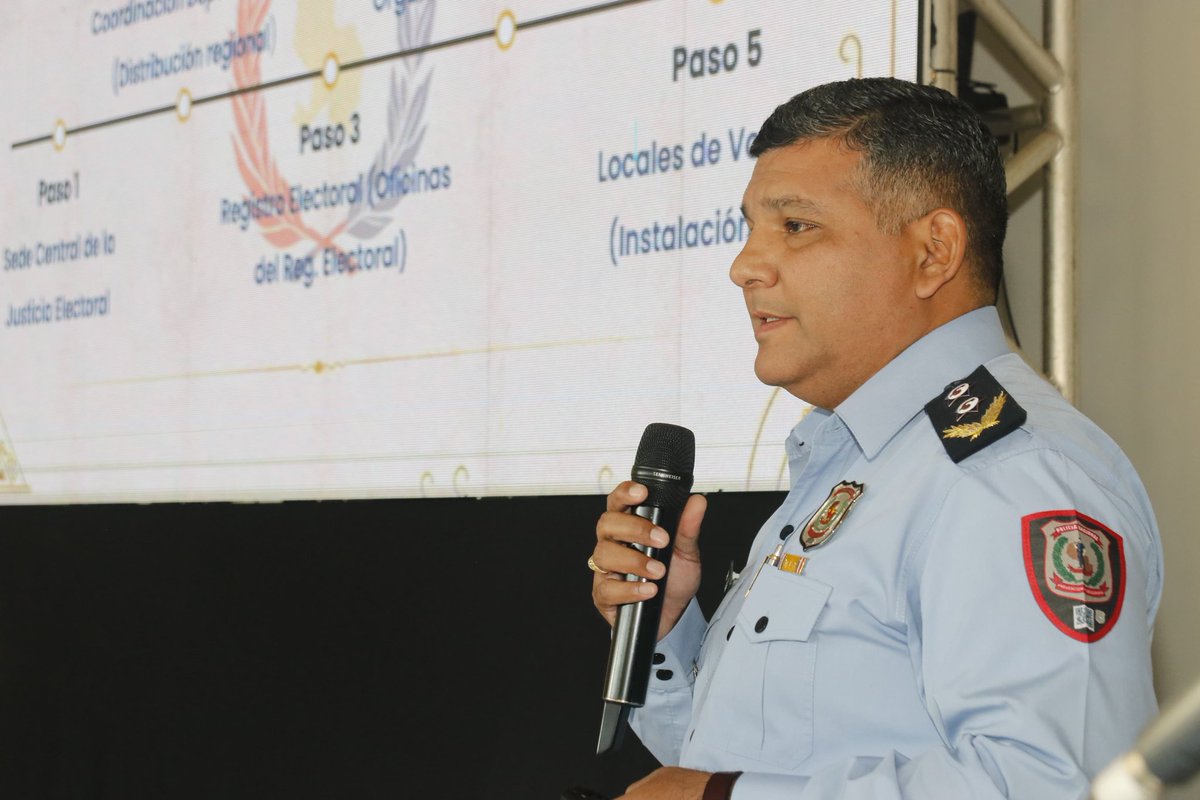 MDI_Paraguay's tweet photo. Policía Nacional presenta dispositivo de seguridad para elecciones internas y encuentro de la Albirroja. 

La Policía Nacional presentó el dispositivo de seguridad que será implementado para las Elecciones Internas Municipales 2026 y el encuentro internacional entre...(1/5) https://t.co/wmyWs9j9Qs
