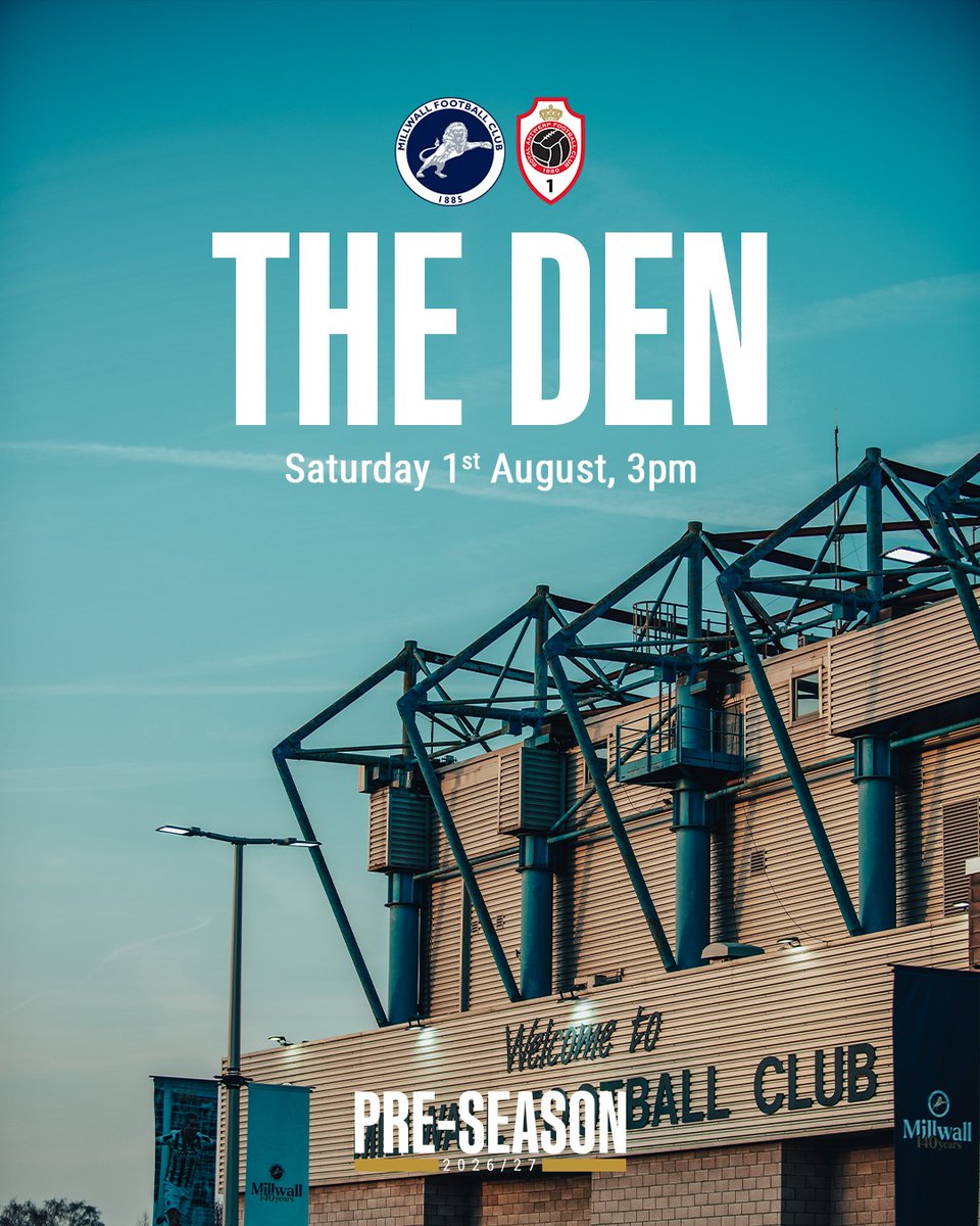 MillwallFC's tweet photo. 📅 We can now confirm our first three pre-season friendlies in preparation for the 2026/27 @SkyBetChamp season.