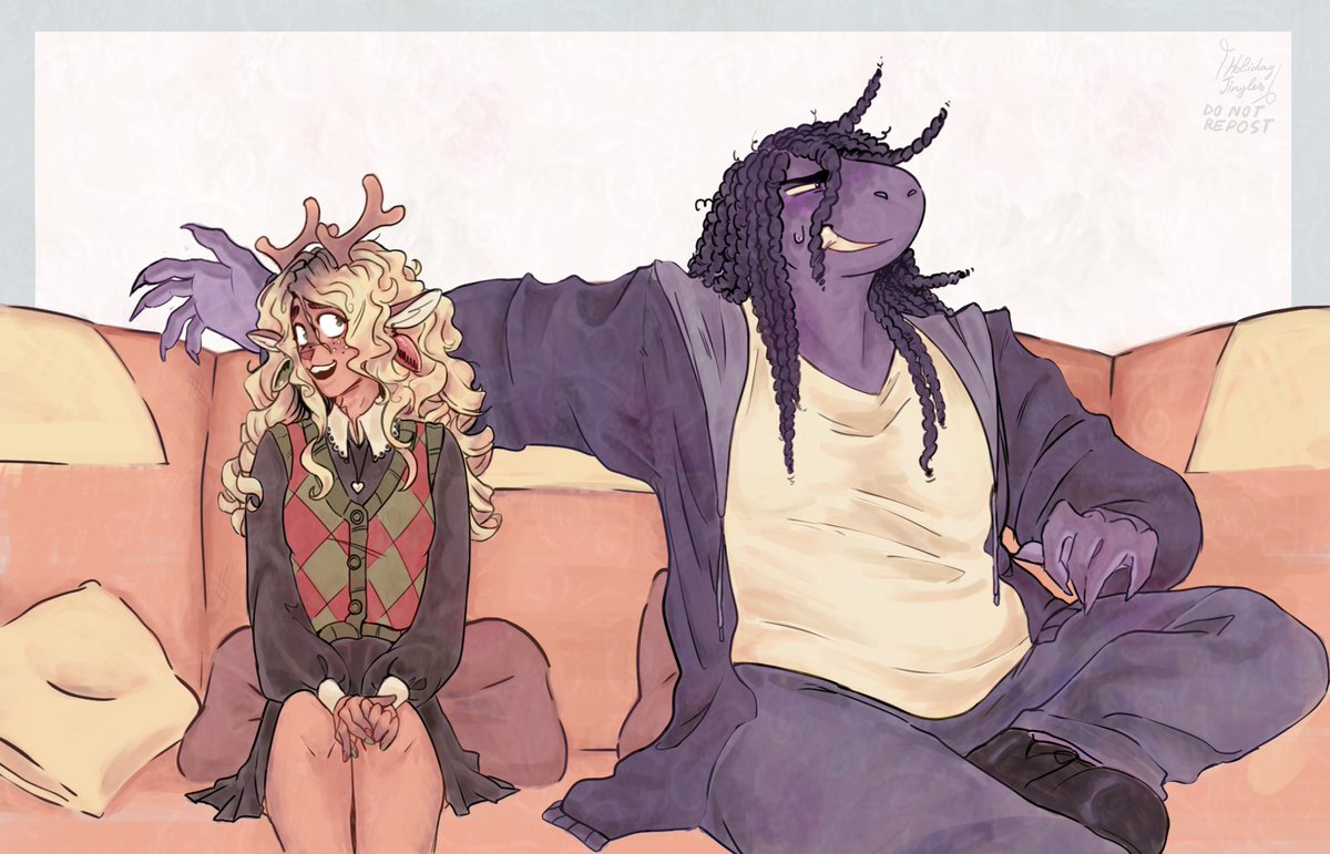 HolidayJingles's tweet photo. First time showing a full render in 2026!!! Kinda nervous 
#suselle #DELTARUNE https://t.co/4myMfPBYVl