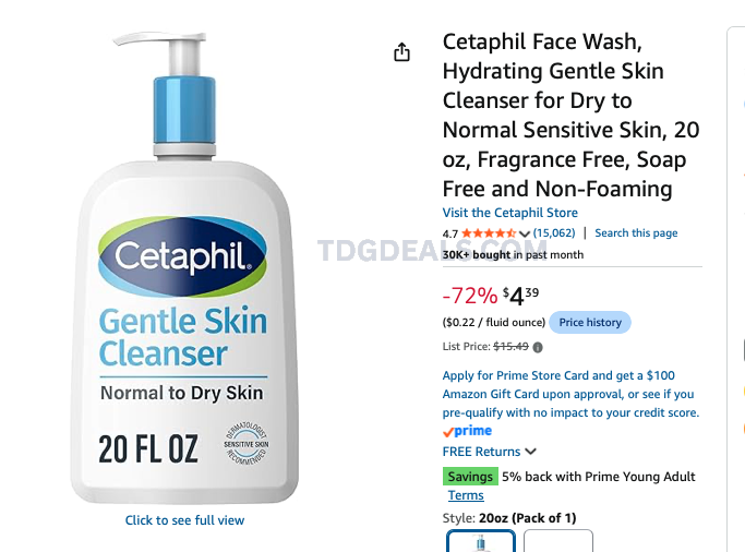 primedropper's tweet photo. -72% off Cetaphil 20FL OZ🧴

Do sub &amp; save to drop the price lower 

https://t.co/T4gAKIN99a

#ad https://t.co/qmNkYEsMGi