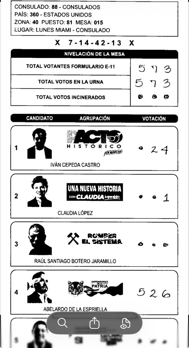 devilsfireband's tweet photo. @reiconsort @DCoronell Ese video es engañoso: presenta únicamente los E-14 del domingo y no lo de los otros días. Petro va a terminar de enterrar la campaña de Cepeda con esta retórica y los que vamos a terminar pagando vamos a ser todos https://t.co/gvnedITQCg