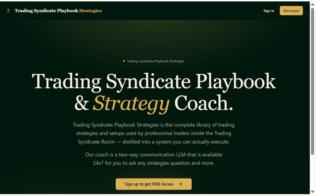 TradingSynHQ's tweet photo. Coming Soon... and FREE to our room members. 

This has never before been provide by a educational & live trading room. No more watching long videos or live streams that you forget what you learned before it ended, or reading long winded outdated strategy books.

Now you can learn the different strategies for all asset classes, trading instruments, different time frames  that many of our full time room members profitable traders are using   - including the famous JJ @vwaptrader1  "Look Below & Fail set up"💪

☑️Members will be able to have a two way 24x7 study discussion with the AI LLM Trading Syndicate Strategy Coach to learn the details on how to execute them. will also include Options Strategies!
