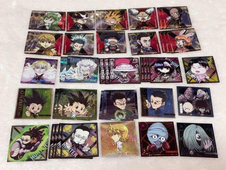 99sukillua_'s tweet photo. HUNTER×HUNTER にふぉるめーしょん 交換 買取 ハンターハンター ウエハース

譲 画像もの
求 キルア同異種(なんでも検討します)＞買取

1枚目、3枚目の2.3段目開封済み、その他未開封
1.2枚目 比率違い可能

郵送での交換
気軽にお声がけ下さい https://t.co/JClOjhqkqW