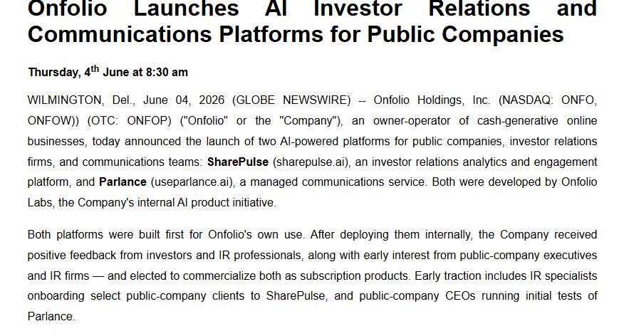 $ONFO Interesting AI news at bottom here  

Ran 500% last month from that level 
 [📷](https://pbs.twimg.com/media/HJ-FTu0XwAAawkM.png)