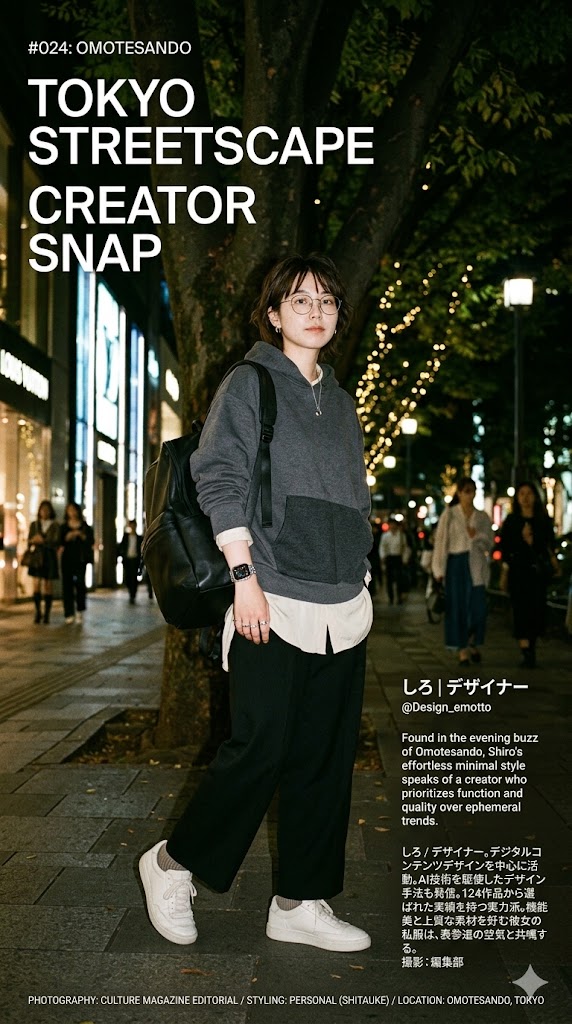 Design_emotto's tweet photo. ともえさんのやってみました。ってか、え........え.....？？？
えーー！！！！私にちょっと似てるんだが笑
なんか顔というか雰囲気というか（こんなにおしゃんじゃないけど）、
すごすぎる...！一体全体、どうなってるんですか？？
まさにスナップ撮影された気分...😳💦
すごいです👏👏

←ChatGPT 　Gemini→