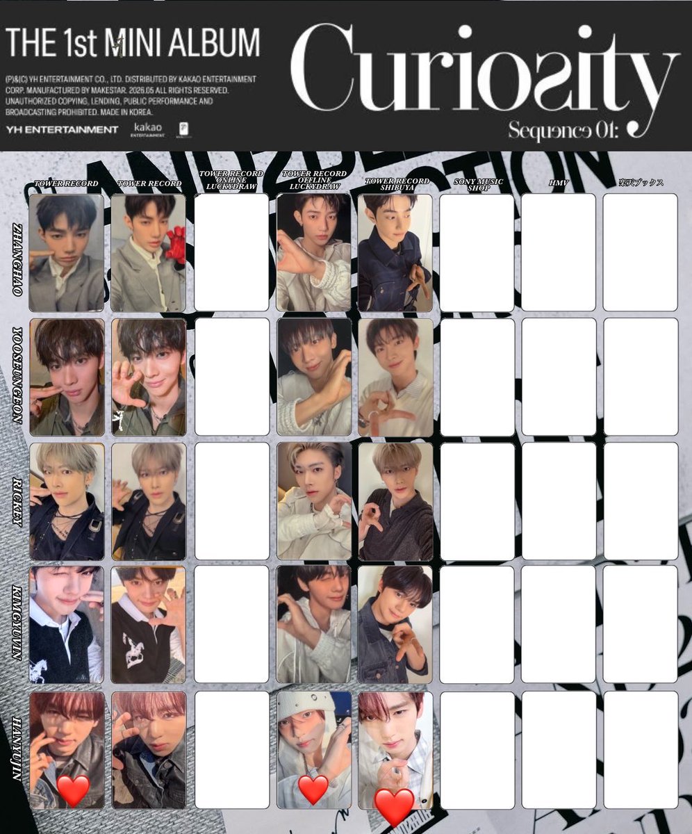 svqil_'s tweet photo. AND2BLE アンダブル エンダブル Curiosity トレカ 交換 タワレコ 特典

【求】2.3枚目❤️ユジン

【譲】スンオン、リッキー、ギュビン

郵送希望です📮 https://t.co/RrODwsslkK