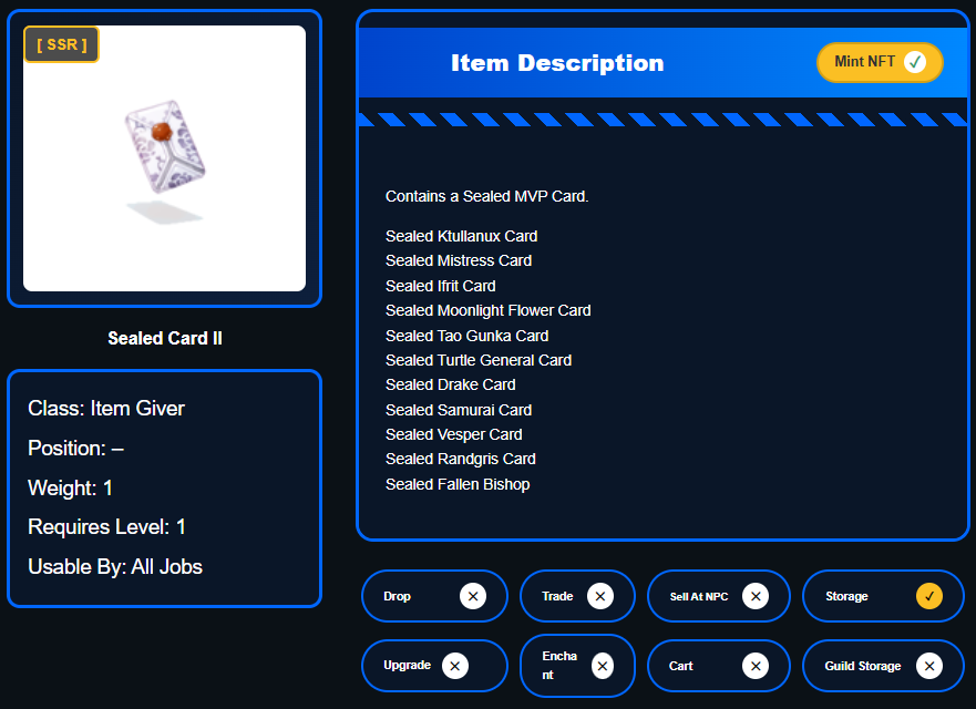 HailCorporate's tweet photo. Immediately after the @ROL_Genesis maintenance ended we saw someone mint onto the blockchain and list what can only be described as a quitting sale. A full set of gear from top to bottom.

Genuinely I was expecting a big patch today. Exactly one month after the last, which came exactly one month before another.

Instead we got a lackluster event with rewards genuinely no one cares for; and another Gacha which includes yet another rerun of Sealed MVP Cards, what should have been limited further tanking their value.

There have been multiple high value listings over the past week as well that at those prices maybe a few months ago they wouldn't have lasted seconds on the marketplace. Today there's no reason to minmax.

Last Tuesday there was yet again no competition during the War of Emperium. The only other guild on the server chose not to show up and who can blame them. There's nothing on the line. The flywheel has stopped spinning.

I still can't get over the idea that management or whoever decided to exclude @ROL_Genesis from the major event for lack of participants to host a qualifier.

It's like whoever's running the show didn't get the memo that that's literally what everyone was waiting for. That that's literally what players who are on hiatus said they would come back for. That that's literally what some guilds buy into servers for.

What it FEELS like is that the server has recouped costs and more, and is now running on maintenance mode until end of contract.

I want to be wrong. I want @ROL_Genesis , @MaxionLabs , @Ronin_Network , @jarindr whoever to PUBLICLY say that the game that dominated the top spot on Ronin Market isn't slow rugging.

Because it's not like there aren't options. Players have been spelling out what they'd like to see for months. But between the deadend canned responses on Atlassian via Tickets or the Kafras on Discord who literally never say anything of substance players voices have been lost to the void.

I've got multiple posts raising all of these concerns alongside a plethora of suggestions on ways to improve the experience of the players who remain as well as make the server appealing to new/returning players.

I went and used GROK to summarize all those posts as well and threw them into a Google Sheet because why the hell not. Maybe that'll be easier to digest. That'll be linked in a reply.

Can't say I didn't try. At this point it's pure negligence that will kill this server if it isn't already dead.
