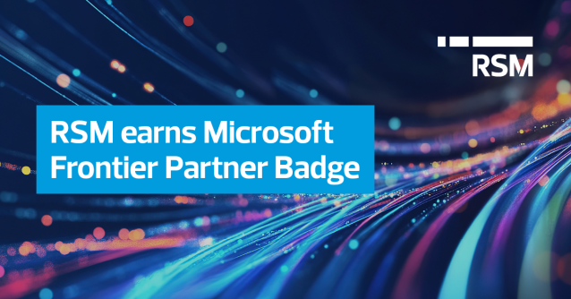 Abrams981's tweet photo. RSM named a Microsoft Frontier Partner for helping clients assess AI readiness, build and scale on modern cloud platforms, deploy tailored solutions into day-to-day workflows and establish effective AI governance. https://t.co/7FUKIsG9Wq https://t.co/eNK3Fmxhyr