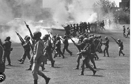 60sPsychJukebox's tweet photo. June 4th, 1970 - Crosby, Stills, Nash & Young release "Ohio", a song about the senseless tragedy that took place when Ohio National Guard officers shot and killed four students during a protest against the Vietnam War. Eight others were wounded and another was permanently paralyzed. Despite being banned from airplay on several AM stations, the record still rose to #14 on the Billboard Hot 100 and to the same position on the Cashbox Best Sellers chart. In 2009 it was inducted into the Grammy Hall of Fame and was named as the 395th Greatest Song of All Time by Rolling Stone in 2010. In 1974, at the end of a criminal investigation, a federal court dropped all charges levied against eight Ohio National Guardsmen for their role in the Kent State students' deaths.