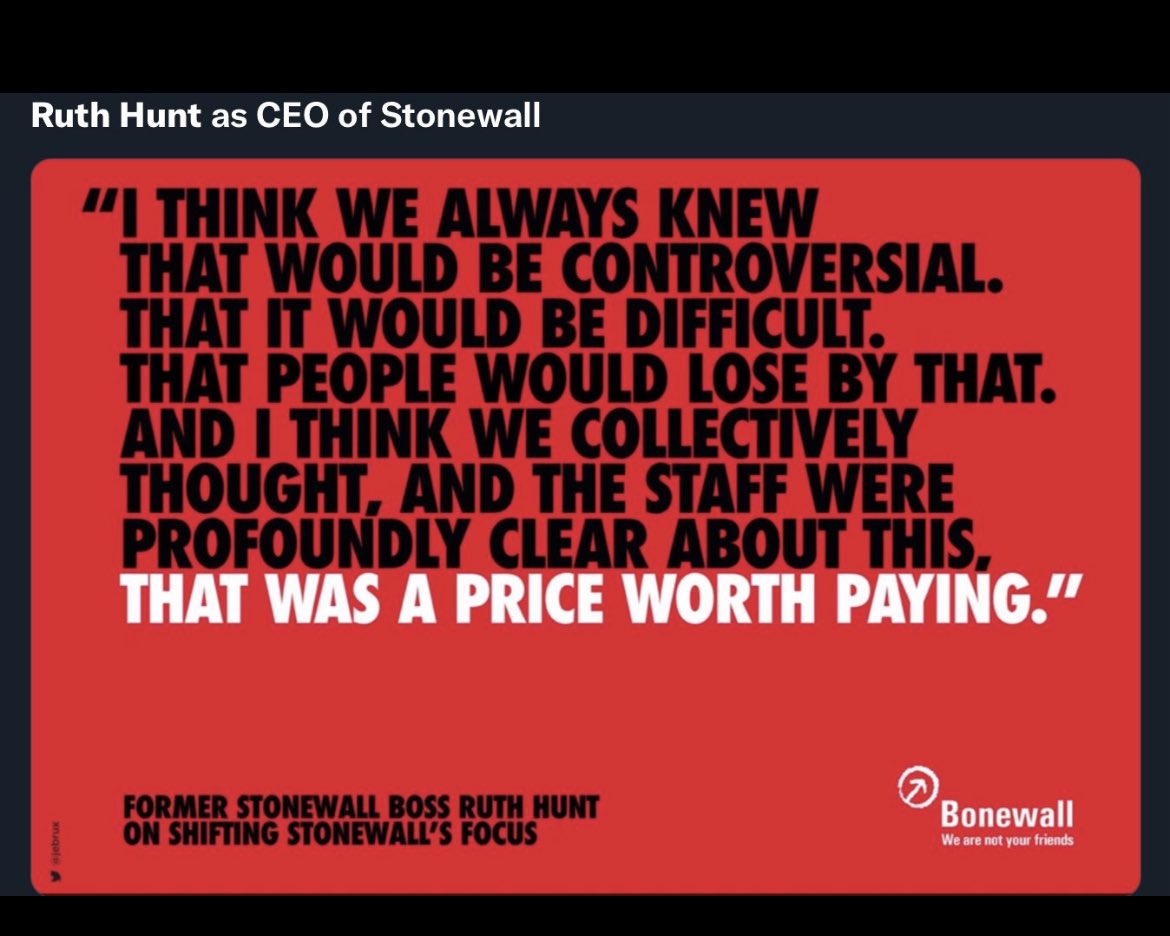 BevJacksonAuth's tweet photo. She admitted she had sold the lesbians out - those to whom she had promised she would never import gender identity into Stonewall. But their loss was “a price worth paying.”

What in the world is this woman doing in the House of Lords? https://t.co/NxserspiWk