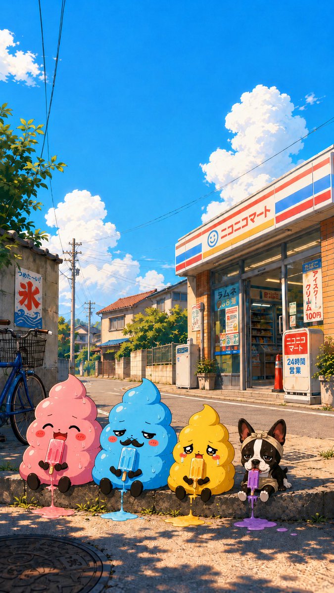 PinkyNcha's tweet photo. 올여름 우리집 공식 폰 배경화면 정해짐 ☀️
이번 여름도 잘 지내보자🍦🩷💙💛🐶 https://t.co/kseFxDWHQL