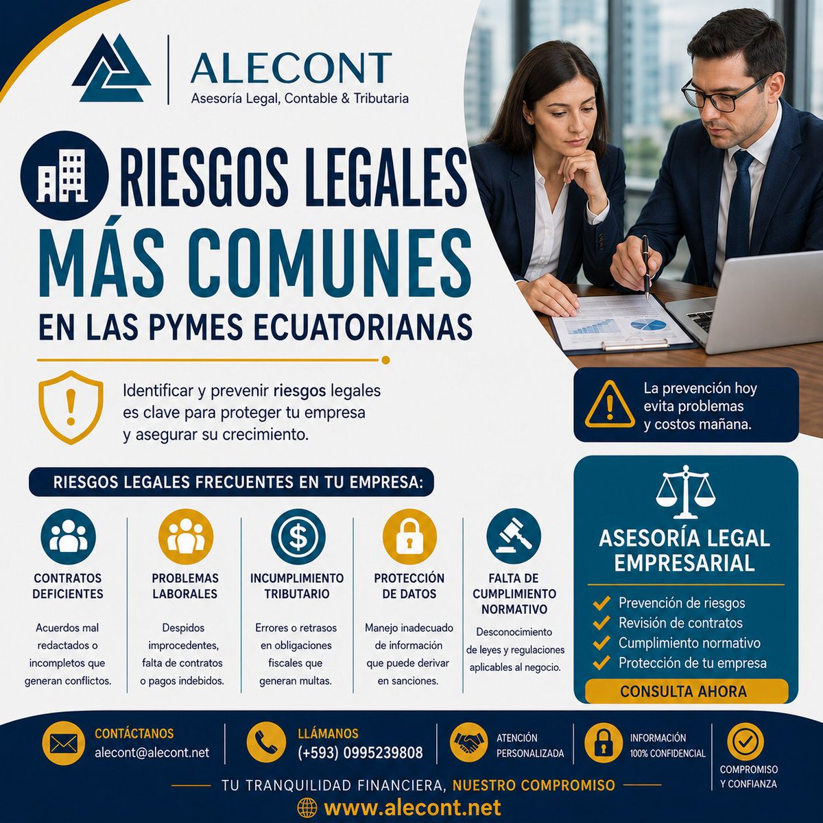 alecont4's tweet photo. 🏢 ¿Tu empresa está protegida legalmente?

Muchas PYMES en Ecuador enfrentan problemas por errores que pudieron prevenirse a tiempo ⚠️

📩 alecont@alecont.net
📲 WhatsApp: (+593) 0995239808
🌐 https://t.co/5VkLvjzCGa

#RiesgosLegales #PYMESEcuador #EmpresasEcuador https://t.co/xbMCneTDKW
