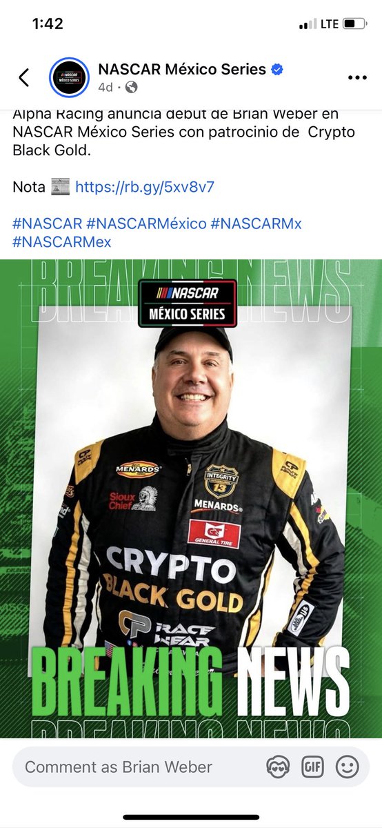 WheresBrianW's tweet photo. Off i go to race NASCAR Mexico series! 
black gold https://t.co/cp86DQbxNO https://t.co/8gmkTr8OTK