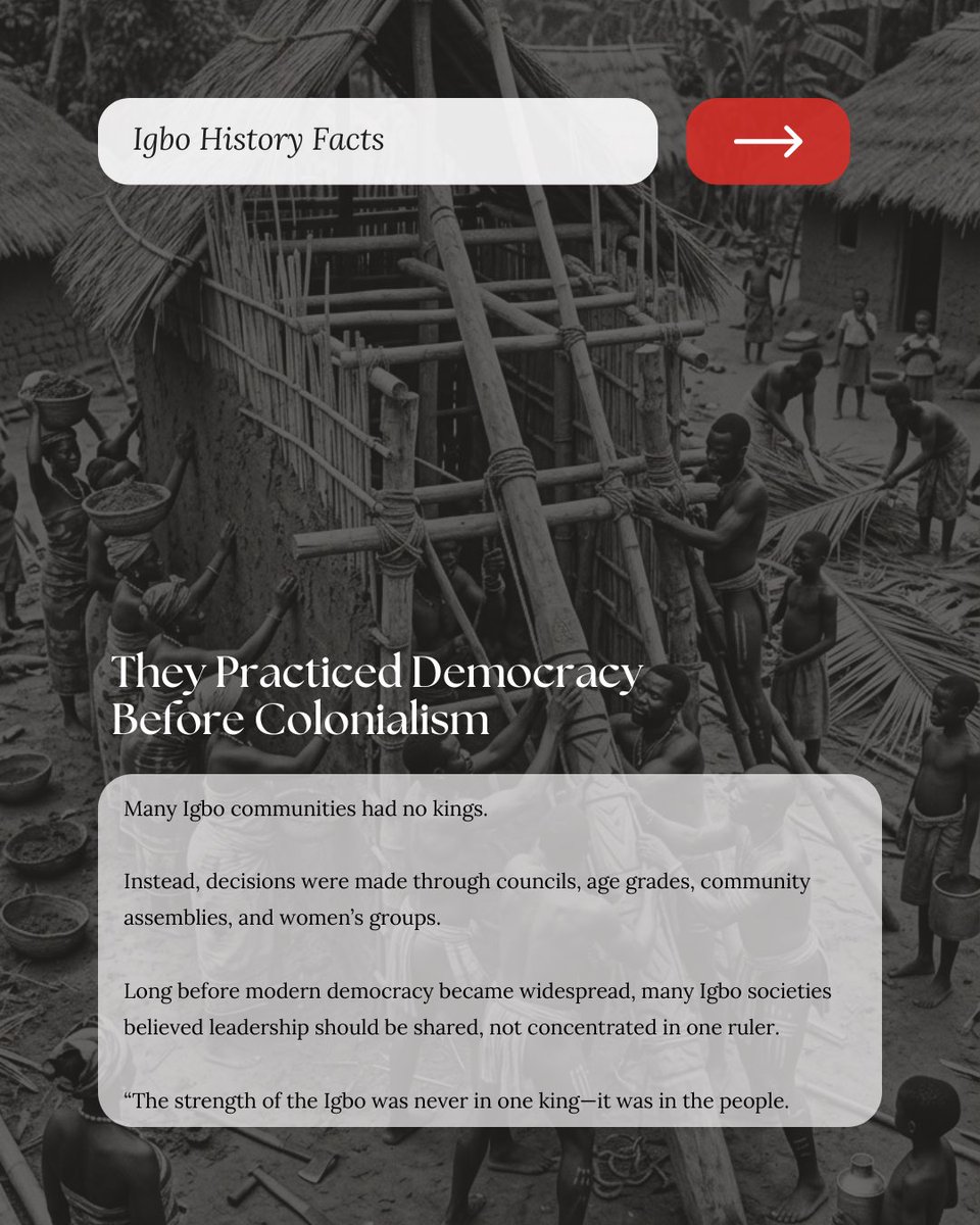 Southeast_trend's tweet photo. Some of the most remarkable chapters of Igbo history are rarely discussed. From women who challenged colonial rule to people who chose freedom over slavery, these stories remind us that the Igbo legacy is one of courage, resilience, and self-determination. https://t.co/7FRWe75DuV