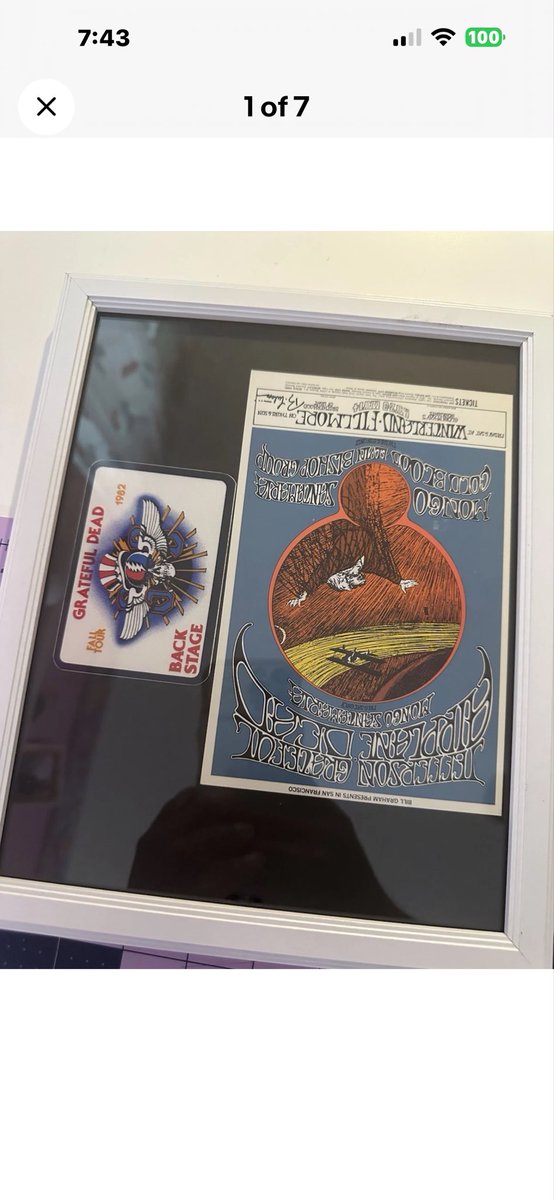 Check out Vintage Randy Tuten Fillmore Poster & Grateful Dead