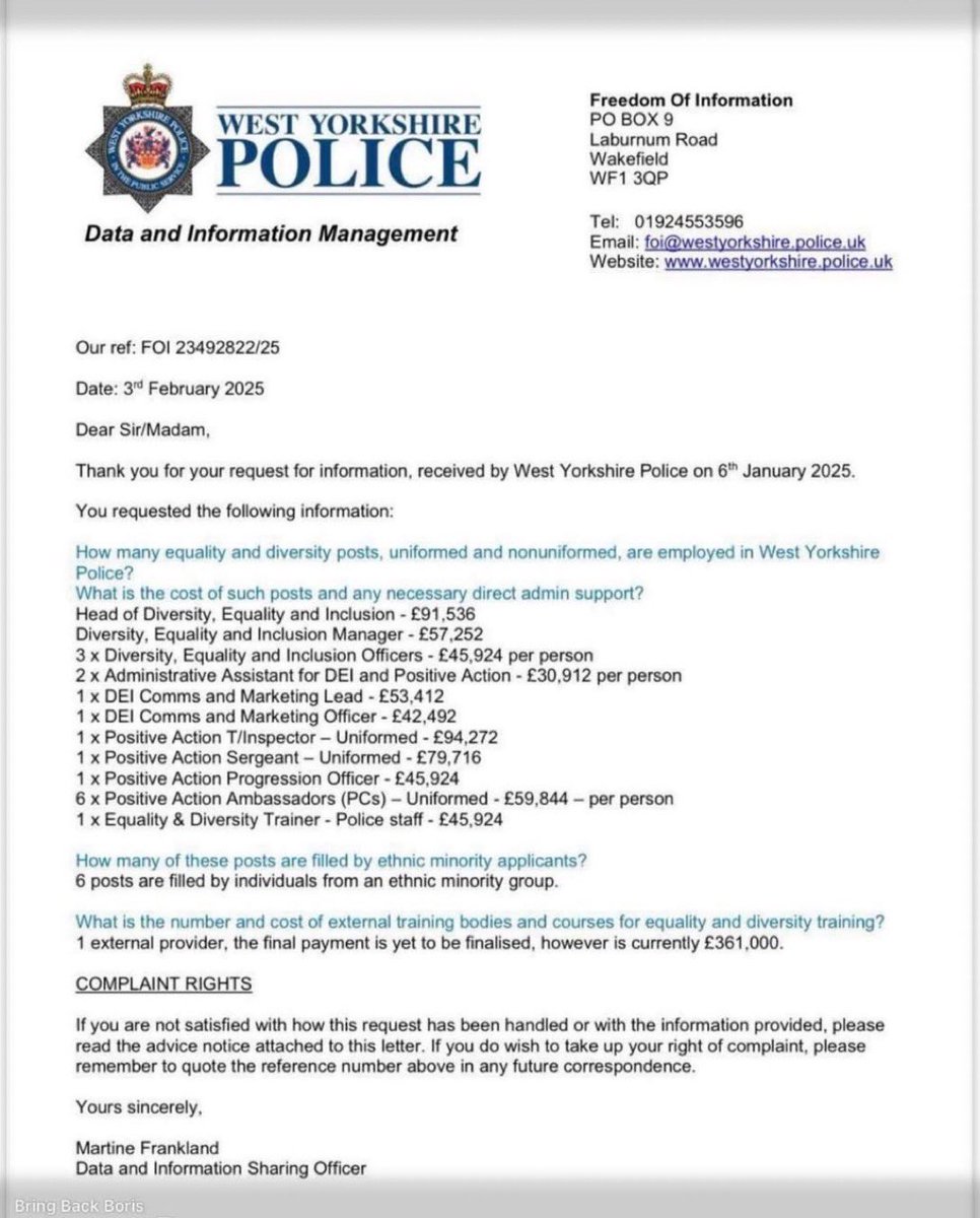 ElfwickDraws's tweet photo. “D.E.I. DOESN’T EXIST IN THE UK!

POLICE DOCUMENTS NEVER MENTION D.E.I.!

IT’S A FAR-RIGHT CONSPIRACY THEORY!”

Then why are police forces paying staff over half a million quid in wages for something that doesn’t exist? https://t.co/aSLSAe53R2