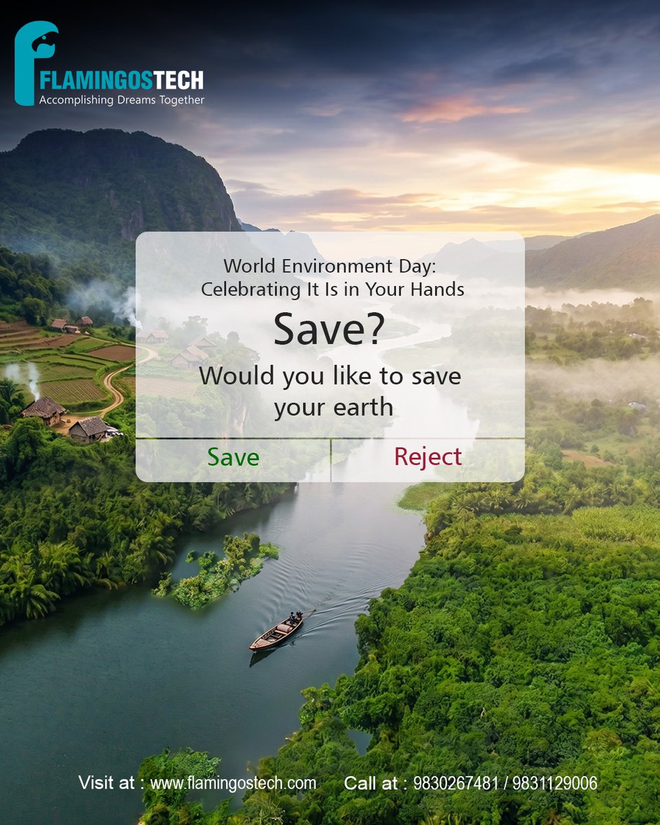 official_flam's tweet photo. We don't just believe in accomplishing digital dreams. 
We believe in protecting the world in which those dreams are lived!
#WorldEnvironmentDay #GoGreen #SaveEarth #ProtectNature #ClimateAction #EcoFriendly #GreenLiving #EnvironmentalAwareness #PlantATree #flamingostech https://t.co/Wm3sALS1SR