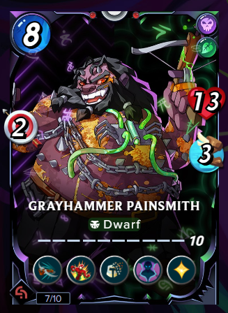 DuceCrypto's tweet photo. More land utility in #Splinterlands to support the production of Aura -- crafting Auction Marks allows us to bid on premium serialized Black Foil promo cards.

I won the 7/10 Grayhammer Painsmith!

3 more auctions remain. Good luck bidding!

#HIVE #play2earn #Web3Gaming #TCG https://t.co/QRvJ4jFrPb
