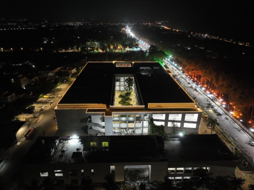 narendramodi's tweet photo. In Daman, the key inaugurations include a new terminal building of the airport, which will improve connectivity. The Namo Hospital will cater to people’s healthcare needs. The foundation stones for projects like the Daman Convention Centre and the NIFT Campus will be laid. https://t.co/SlaiKJRNTe