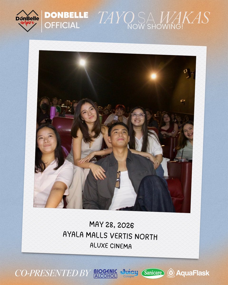 DonBelleOFC's tweet photo. On the second day of the showing, our Tayo Sa Wakas blockscreening journey continued at Ayala Malls Vertis North, where we were able to secure all their cinemas. 2 A-Luxe Cinemas and 1 Giant Screen Cinema. A total of 606 seats in just 1 day! ✨

This became one of our biggest and most unforgettable screenings, with fans filling the cinemas and sharing the experience together in one place. The energy throughout the day was incredible, every screening felt full of love, cheers, and genuine excitement for DonBelle and Tayo Sa Wakas!

Seeing everyone come together like this made all the effort worth it, and it will always be one of the most special moments in this journey. 🖤❤️

#TayoSaWakas