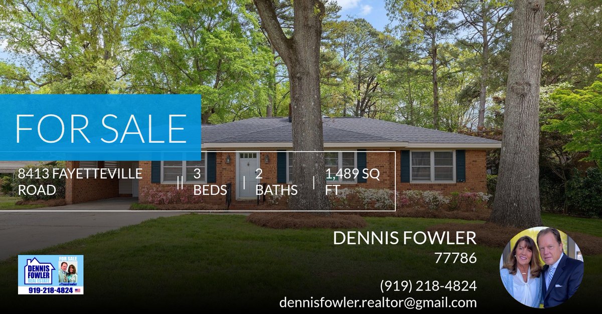 HomeExpert's tweet photo. This all brick One Story home could be yours! Call me at (919) 218-4824 to schedule a showing.

Dennis Fowler
Real Estate Expert
Dennis Fowler Real Estate
Personally Sold over 1141 homes-Get the Best-You Deserve it! https://t.co/B64FBrxlHQ https://t.co/k0I3wdeSH4