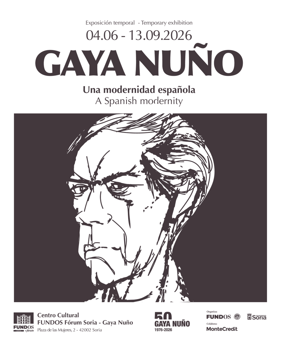 fundoscyl's tweet photo. 🖼️Inauguramos la exposición 'Gaya Nuño. Una modernidad española' en Soria.

📆Hasta el 13 de septiembre.

📍Centro Cultural FUNDOS Fórum Soria - Gaya Nuño. Acceso libre.

⏰
Martes: 12:00 – 14:00h / 19:00 – 21:00h
Miércoles: 12:00 – 14:00h / 19:00 – 21:00h
Jueves: 12:00 – 14:00h / 19:00 – 21:00h
Viernes: 12:00 – 14:00h / 19:00 – 21:00h
Sábado: 12:00 – 14:00h / 19:00 – 21:00h
Domingo: 12:00 – 14:00h

@Ayto_Soria #exposicion #soria #gayanuño