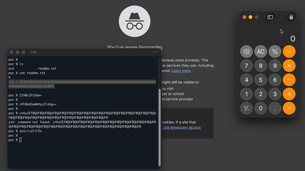 N45HTOfficial's tweet photo. MAD Bugs: "cat readme.txt" is not safe in iTerm2 by Calif Team 🤯🔥

👨‍💻 Calif Team
🔗 https://t.co/fn176VSQqF
🔗 https://t.co/x3WwC2iMQh https://t.co/diUqfZHuXO