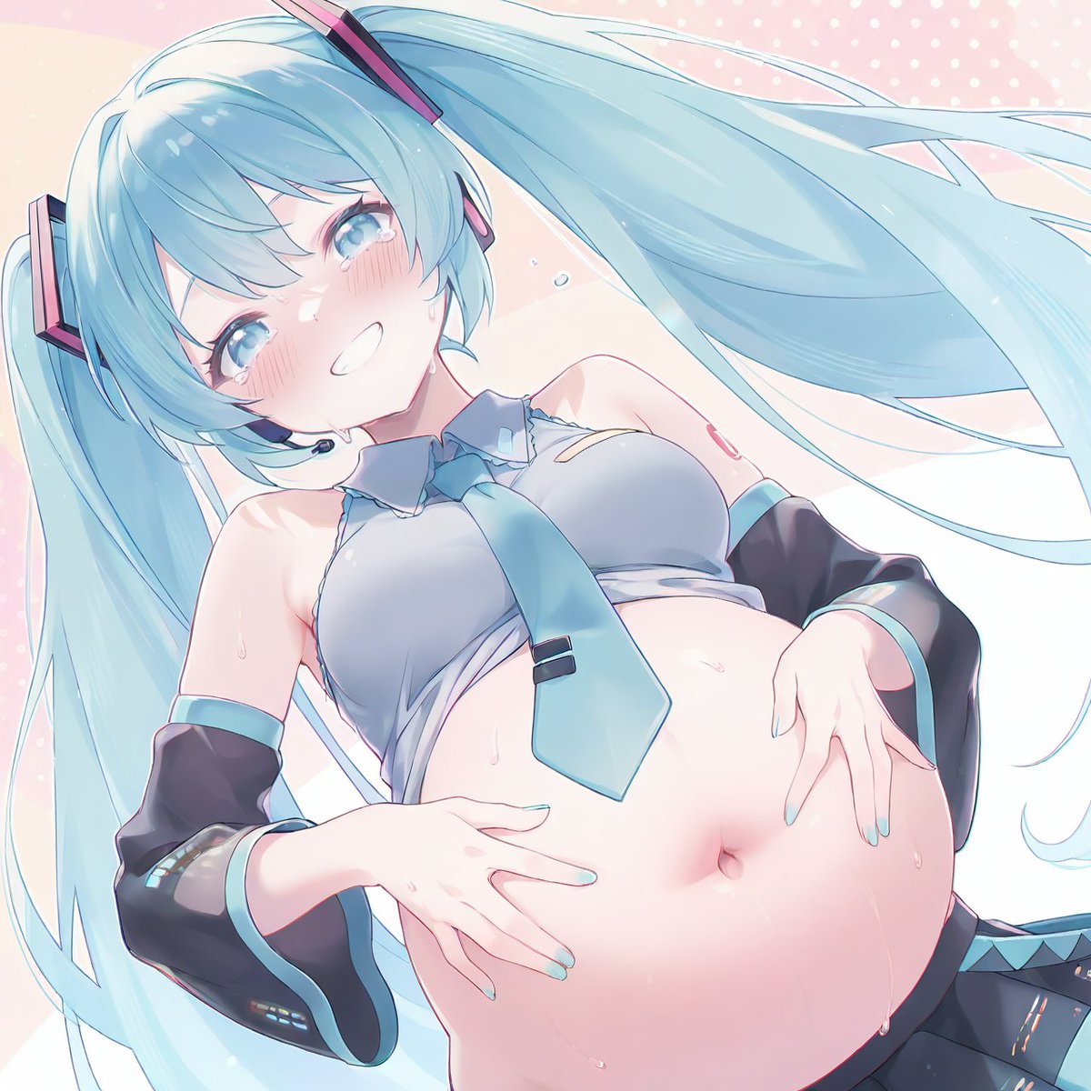 Bi 膨腹AIイラスト投稿 tweet media