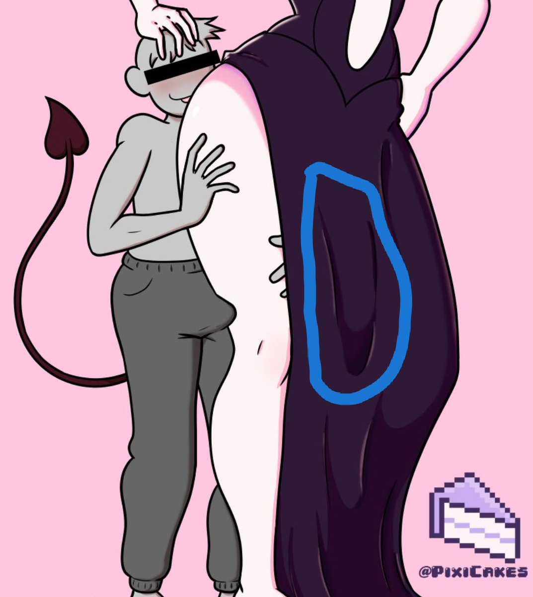 Ryeetsa's tweet photo. @PixiCakes ah, i assumed something was there, probably just a dress fold then https://t.co/1AbO2GnP0M